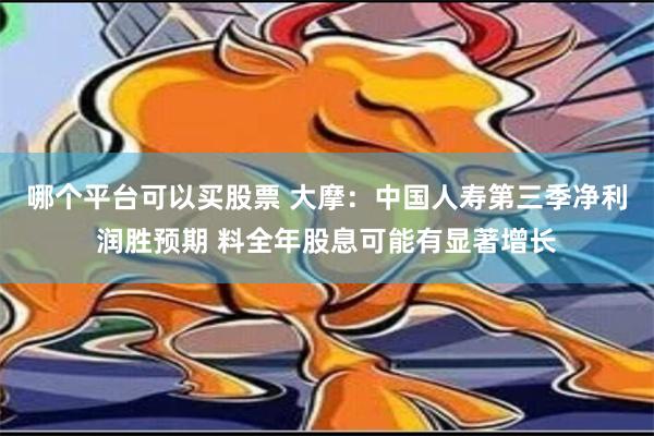 哪个平台可以买股票 大摩：中国人寿第三季净利润胜预期 料全年股息可能有显著增长